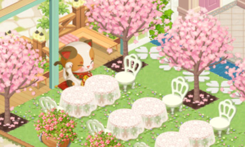 桜が満開のお花見席（どきどきレストラン）