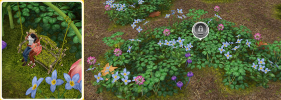 魔法の熱帯雨林、花びらのブランコ（The Sims フリープレイ）