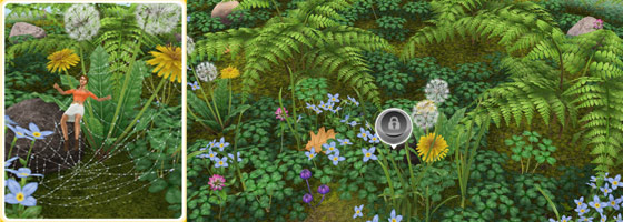 魔法の熱帯雨林、クモの巣トランポリン（The Sims フリープレイ）