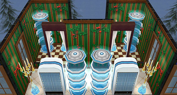 冷蔵庫付きテレポーターホール（The Sims フリープレイ）