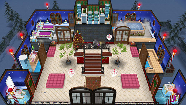 クリスマスパーティー城３階全体図（The Sims フリープレイ）