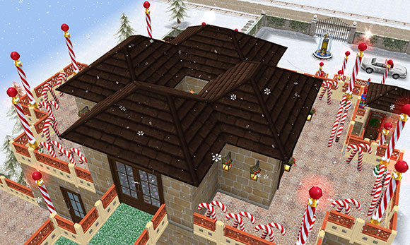 チョコレートのお花の屋根（The Sims フリープレイ）