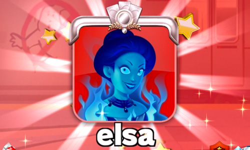 エルサと名付けられた青く燃える女幽霊アイコン（UNO & Friends）